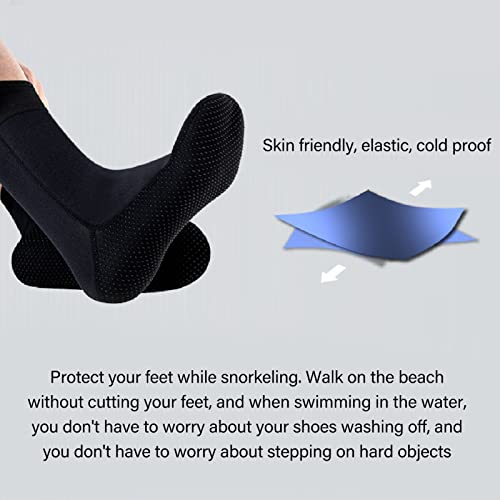 3mm Neoprene Dive Socks Breathable Stretchy Slip Diving Wetsuit Socks for Women Men (S)