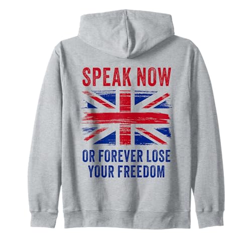 Speak Now or Forever Lose Your Freedom – Free Speech UK Sudadera con Capucha