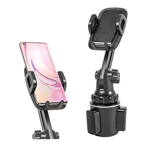 AUKEPO Universal Adjustable Long Neck Car Cup Phone Holder for Trucks, SUVs, No Shaking Automobile Cradle for iPhone, Samsung and Smart Phone Cover