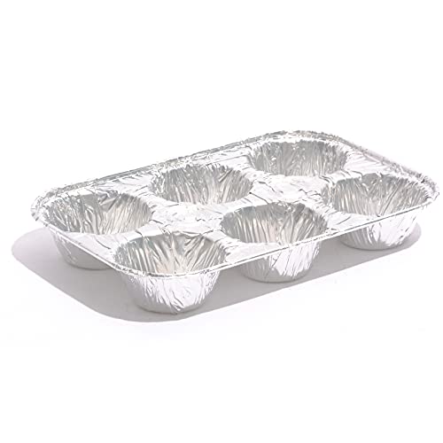 Waytiffer (10Pack) Muffin Pan | 6-Cup Cupcake Aluminum Pans Favorite Muffin Tin Size For Baking Cupcakes Muffins And Mini Pies - Standard Size #TOP3