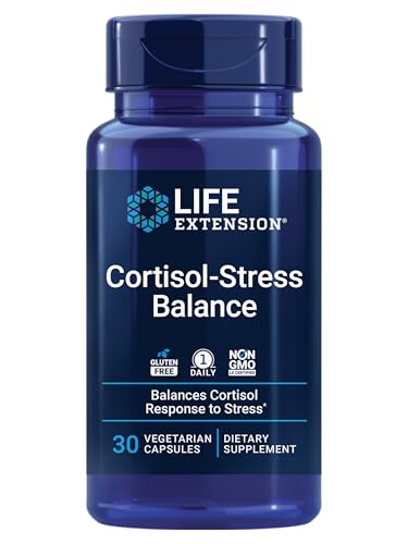 Life Extension Cortisol-Stress Balance, Relora® Magnolia bark, Green Tea, Lychee Extract, Manage Stress, Maintain Healthy cortisol Levels, Gluten Free, Non-GMO, Vegetarian, 1-Daily, 30 Capsules