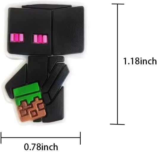 30Pcs Pixel Shoe Decoration Charms for Croc Clog Sandals, Shoe Accessories Charms for Adults image 4