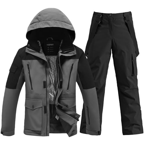 Men's Ski Suit Waterproof Snowsuits Two Piece Snowboard Jacket and Pants Set Outdoor Winter Snow Suits Windproof
