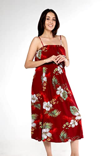Image of Matchable Family Hawaiian Luau Men Women Girl Boy Clothes in Pineapple Garden Burgundy