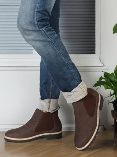 Image of Carlton London Men's Classic Suede Slip On Chelsea Ankle Boots