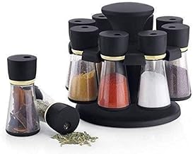 Plastic Multipurpose Stackable and Space Savvy Spice Rack for Kitchen (Set of 6 Jar)