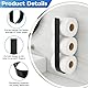 Toilettenpapierhalter Ohne Bohren, Klopapier Aufbewahrung, Klorollenhalter Schwarz, Toilet Paper Holder Papier Aufbewahrung für 3 Rollen, Ersatzrollenhalter Toilettenpapier
