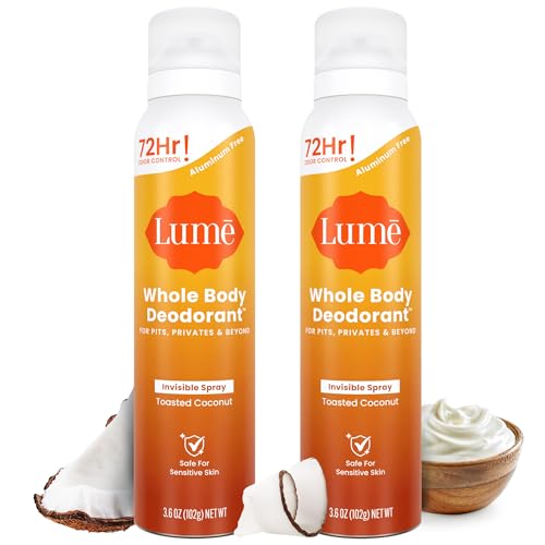 Lume Whole Body Deodorant Spray - 3.6oz, 2pk (Toasted Coconut)