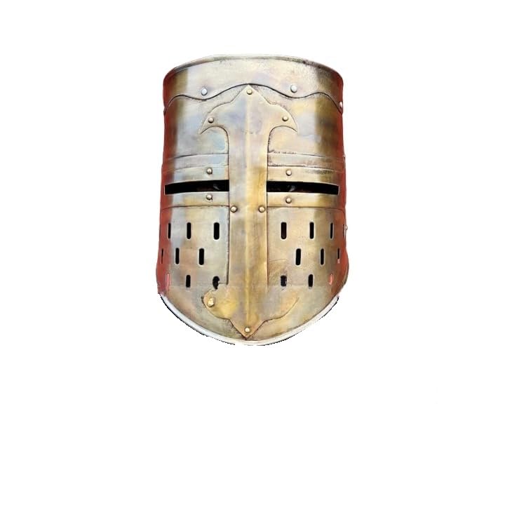 NauticalMart Crusader Knight Helmet Medieval Templar Helmet Fully Wearable Wearable for Adult Costume Accessory