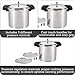 MIRRO 22qt Aluminum Pressure Canner with 3 Regulators & double Cooking Racks, 5/10/15 PSI
