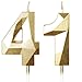 Yiran Gold 41. Geburtstagskerzen, 41. Geburtstagsdekorationen für Frauen und Männlich, 3D-Zahl-41-Kerze für Kuchen, Goldene Kuchendekorationen für Geburtstagsfeiern und Hochzeiten Zubehör