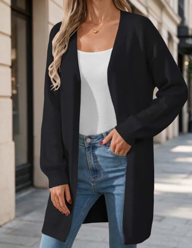 Image of Oversized Long Cardigan Sweaters for Women Cute Heart Fall Coats Outfits | Soft Knit Long Sleeve Cardigans, Winter Fall Clothes, Dressy Casual Office Work Teacher Outfits