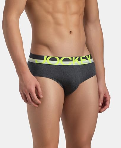 Image of Jockey FP01 Men's Super Combed Cotton Solid Brief with Ultrasoft Waistband