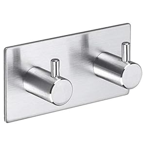 Aikzik 102-2 Edelstahl Handtuch- & Bademantelhaken 2er-Set