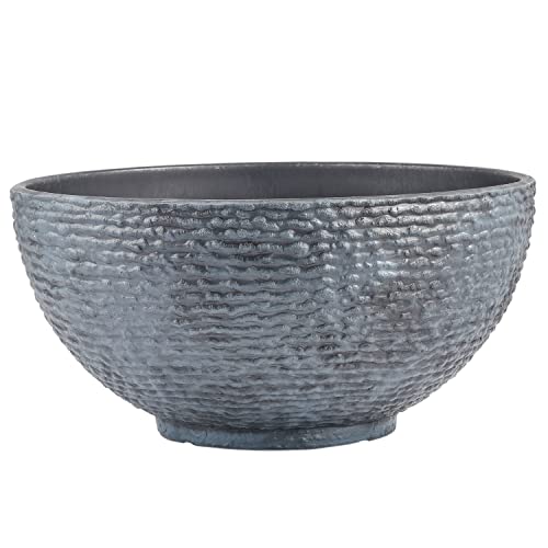 Image of Sungmor Large Garden Bowl Planter Water Plant Pot, Miniature Landscaping Succulent Planter, 15.6 Inch Marble Texture Water Lily Pots, Small Fountain Base Mini Fish Pond Bird Bath