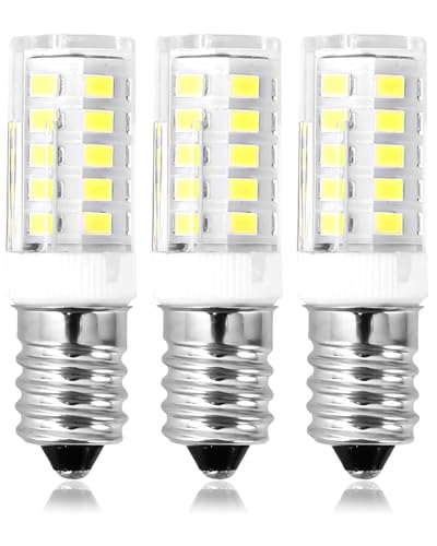 DAFNE 3 piezas Bombilla LED E14 5W, Blanco frío 6000K, 220-240V, No regulable, Maíz LED tornillo pequeño, Bombillas halógenas equivalentes de 50-60W, E14 base estándar