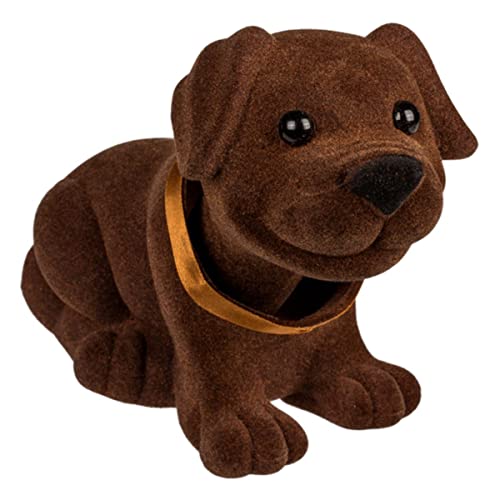 Wackeldackel braun, Kult Wackel Hund Nodding Dog - süßer 17cm Retro Dackel für die Hutablage