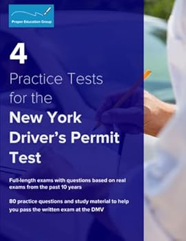 Paperback 4 Practice Tests for the New York Driver's Permit Test: 80 Practice Questions and Study Materials Book
