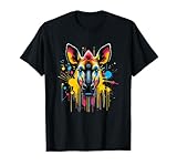 Ce motif coloré d'Okapi Splash Art est parfait pour les amoureux des girafes de la forêt qui aiment les Okapis.