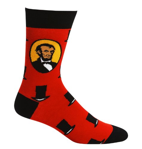 Sock It To Me Honest Abe Mens Socks Red One Size Fits Most