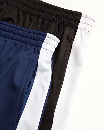 Quad Seven Boys' Sweatpants - 4 Pack Active Tricot Jogger Track Pants (Size: 4-18), Size 16-18, Navy/Black/Charcoal/Black #TOP1