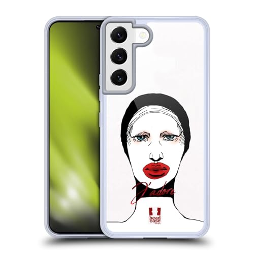 Head Case Designs J'Adore Avant Garde Faces Gel Case [Military Grade Protection] Compatible with Samsung Galaxy S22 5G and Compatible with MagSafe