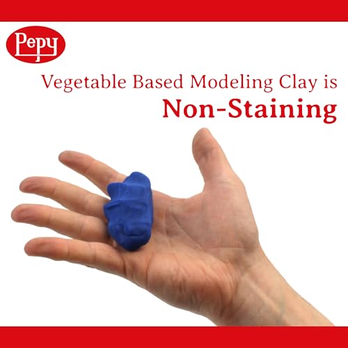 Pepy Plastilina Reusable and Non-Drying Modeling Clay Gift Set; Set of 48 Bars, 1.4 Ounce Each, 4 Each of 12 Colors, Perfect for Arts and Crafts Projects, Multicolor