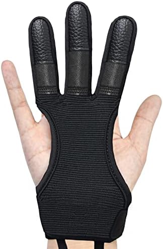 IndoorJoy Archery Gloves – Three Finger Protective Gloves for Men, Women, Teenagers and Adults – Beginner Archery Accessories for Hunting, with Leather Finger Guards,Finger Tabs IndoorJoy Archery Gloves – Three Finger Protective Gloves for Men, Women, Teenagers and Adults – Beginner Archery Accessories for Hunting, with Leather Finger Guards,Finger Tabs