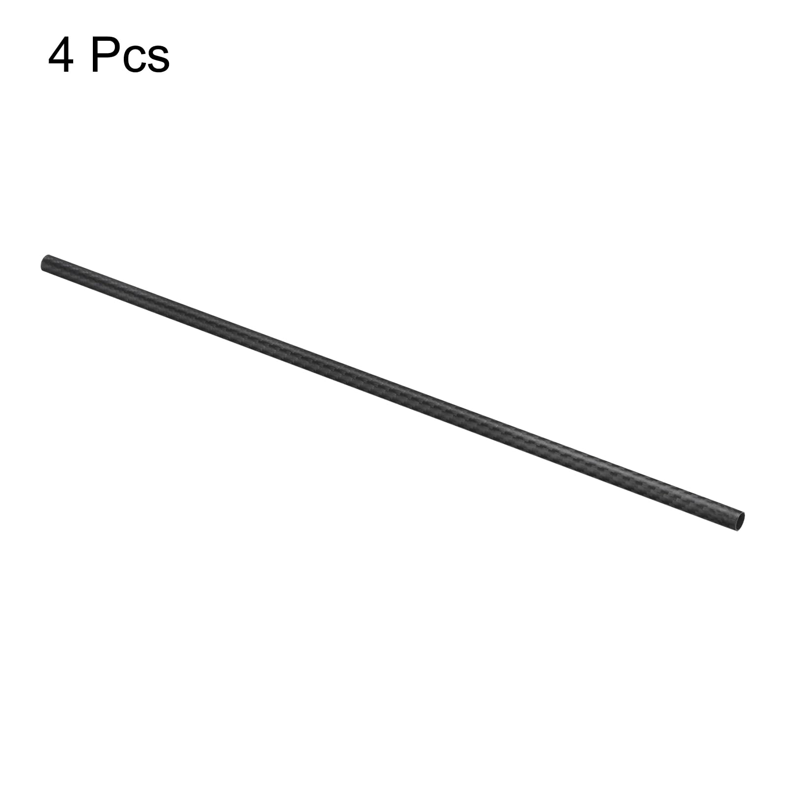 QUARKZMAN 4Pcs Tubes en Fibre de Carbone 10 x 12 x 500mm Surface Mate Tige en Carbone Enroulée en 3K pour avion RC, Quadricoptère, Multicoptère