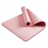 Ultra-Thick 10mm Fitness Yoga Mat, 72.8' × 24', Anti-slip Fitness Mat, made of Durable NBR Material, available in Four colors, suitable for Home Pilates and Muscle Training (Pink)