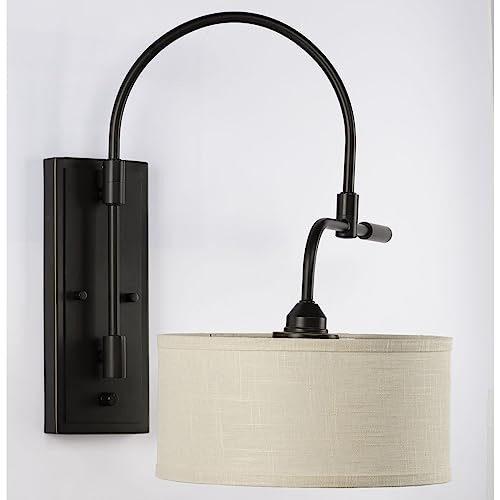 Image of Progress Lighting Kempsey Collection One-Light Swing Arm Wall Bracket,Bronze, 19-3 /4 inch x 12 inch