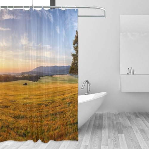 Rideau de douche en polyester premium à œillets métalliques durables - 4