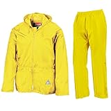 Result Waterproof Jacket/Trouser Suit in Carry Bag Neon Yellow L