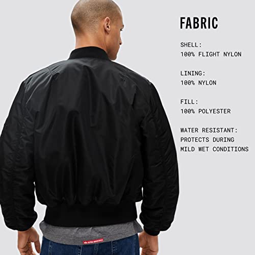 Image of Alpha Industries MA-1 Blood Chit Bomber Flight Jacket - Fighter Pilot Flight Jacket