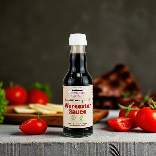 Altenburger Original Worcester Sauce, 2x200ml (400ml) in der Glasflasche, Worcestershire Sauce glutenfrei, laktosefrei, vegan, ohne Zusatz von Aromen