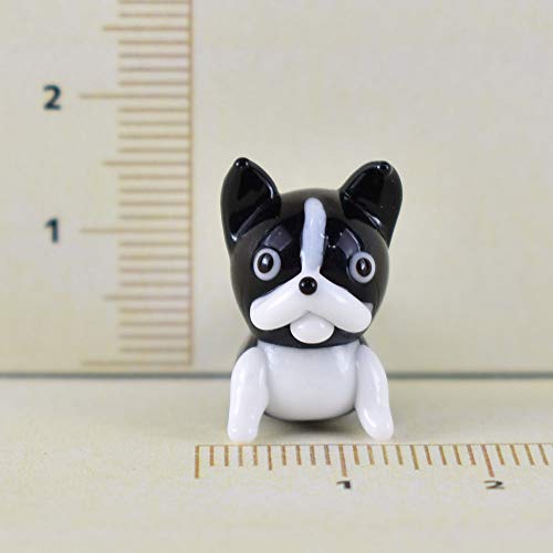 Falkert, Medium, Clear Interior/Figurine Object Cute Dog Handmade Glasswork French Bulldog #TOP3