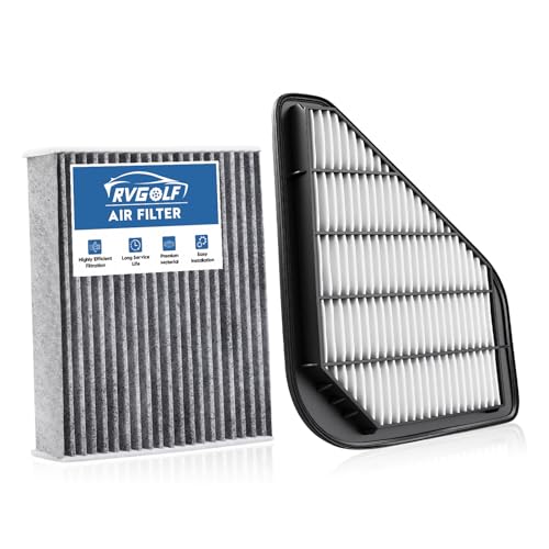 Image of Engine+Cabin Air Filter Fit for 2009-2017 Traverse, 2007-2016 Acadia | 2008-2017 Buick Enclave, 2007-2010 Saturn Outlook, CF11663, CA10110, 99% Filtration Efficiency, Easy Install, Odor control