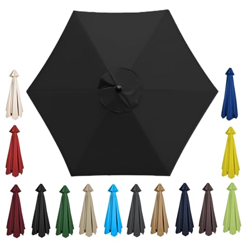 Tela para sombrilla UV50+ con repuesto de cubierta impermeable de 6 y 8 varillas