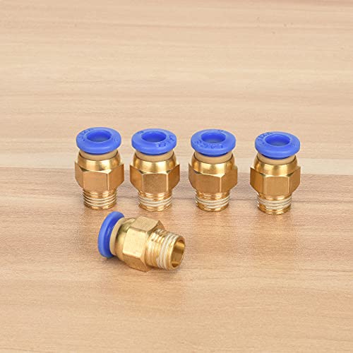 Steckverbinder, Schnellsteckverbinder,5 Stück Steckverschraubung Pneumatik (G1/8 x 6mm)
