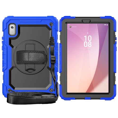 Étui pour Lenovo Tab M9 9" rotatif bleu foncé avec support et protection