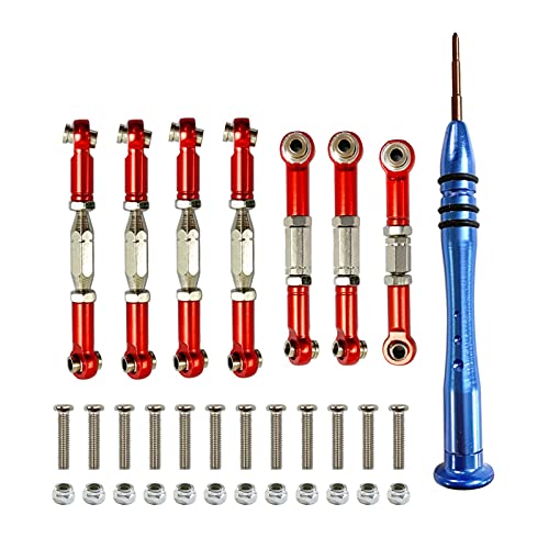 NIDUNO 1set pour WLToys 1:14 144001 RC Mise à Niveau de la Voiture Pièces de la Voiture Métal Direction Swing Bras Base Base Care Ci-Composteur Tige de Traction Servo (Couleur : E)