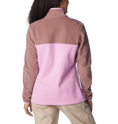 Image of Columbia Womens Benton Springs Half Snap II Pull Over Fleece Jacket, Dark Stone /Canoe /Vintage Blue, 3X