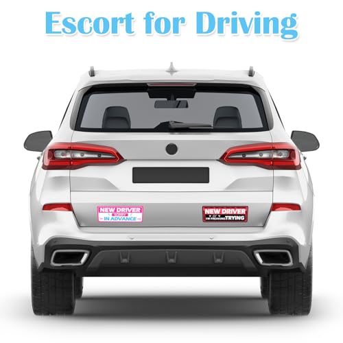 Image of 5Pcs Magnetic Car Stickers for Beginners, New Magnetic Sign Student Driver Warning Stickers Suitable for Students Novices Learner as Auxiliary Equipment Decoration Gift Supplies