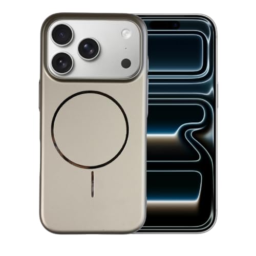 Image of AIBEX Ultra-Thin Mag-Saf Back Cover Case Compatible with iPhone 17 Pro| Slim Fit Scratch-Resistant Matte | Magnetic Wireless Charging | Microfibre Lining | Camera Protection (PC Material) - Titanium