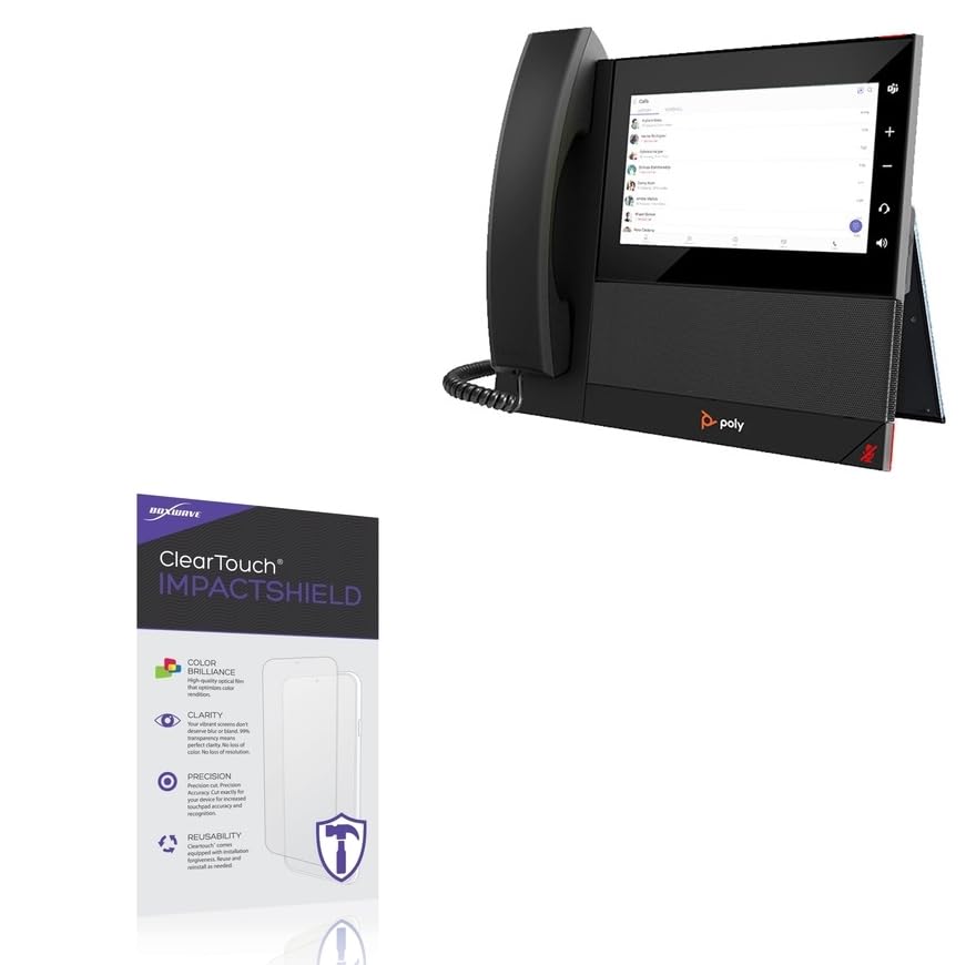 BoxWave Screen Protector Compatible with Polycom CCX 600 - ClearTouch ImpactShield (2-Pack), Impenetrable Screen Protector Flexible Film