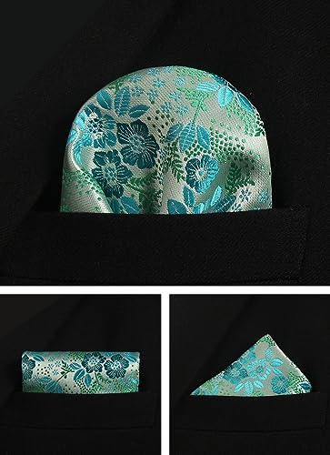 Image of Paisley Floral Mens Tie Formal Necktie Pocket Squares Ties Clips Cufflinks Classic for Men Set