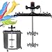 Power Mixer Pneumatic Agitator Clamp-On Drum Agitator Industrial-Grade Pneumatic Shaker Paint Stirring Tool，Paint Mixer, 3280W Electric Tank Mixing Machine with Folding Propeller and Stand,