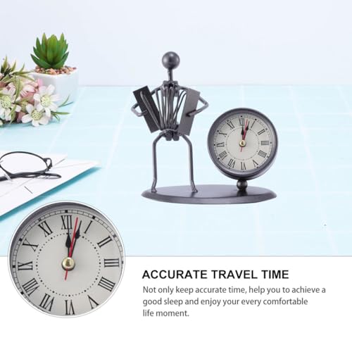 Reloj de acero inoxidable TIDTALEO con diseño elegante de mesa 7