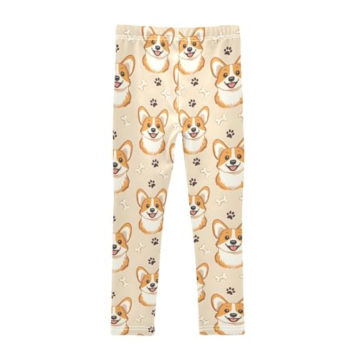 Cute Dog Bone Paw Girls Leggings Soft Stretch Workout Yoga Dance Pants for Kids Casual Tights2