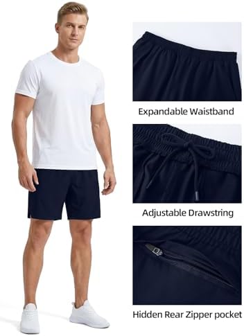 EIGIOO Lightweight Breathable Quick Dry Athletic Shorts, No Sticky Fabric - 4